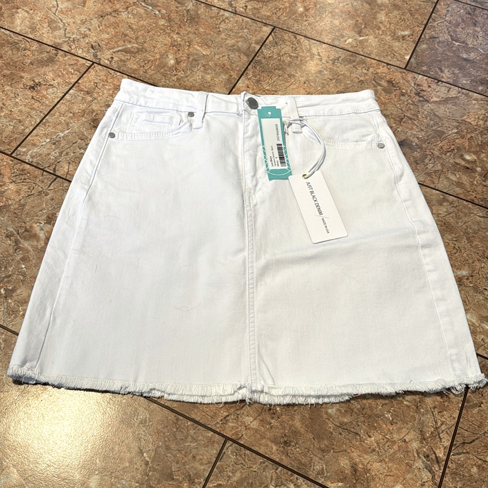 Stitch fix Just Black Denim -white denim skirt